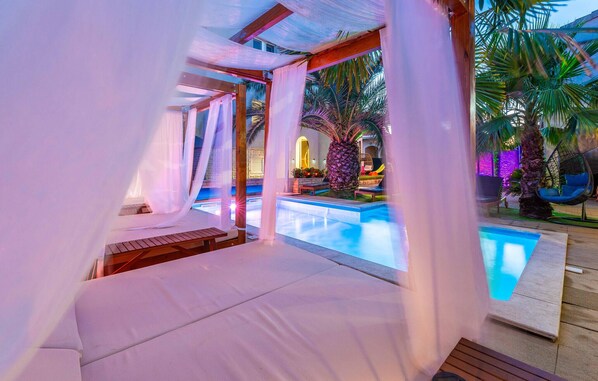 A heated pool