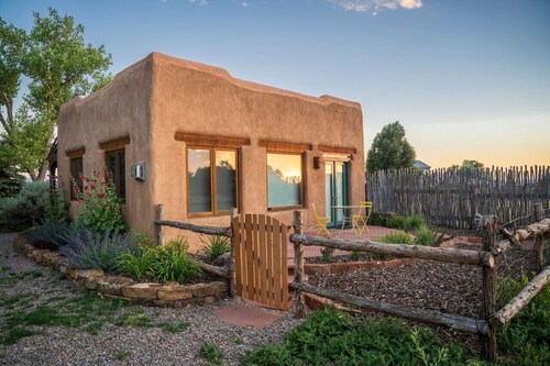 `Guest house at the base of the Sangre de Cristo Mountains`