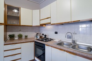 Fridge, oven, stovetop, toaster