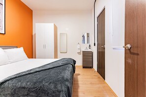 1 bedroom, iron/ironing board, bed sheets