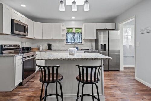 Serenity at Deep Hole Hideaway | Cozy Retreat w/ Deck, Firepit, Full Kitchen & Pet Friendly