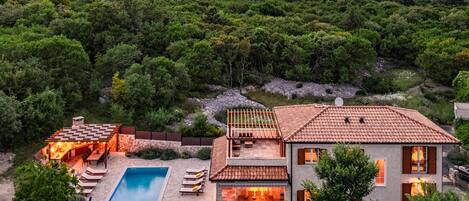 A heated pool
