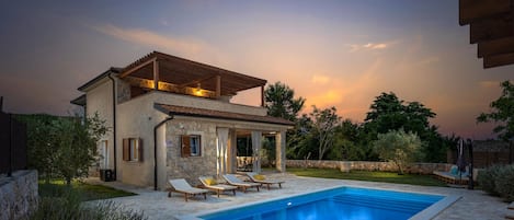 A heated pool