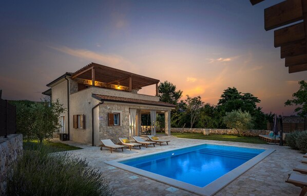 A heated pool