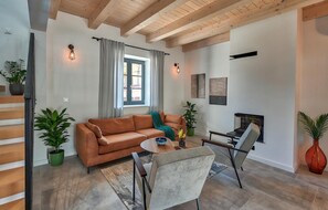 TV, fireplace, DVD player