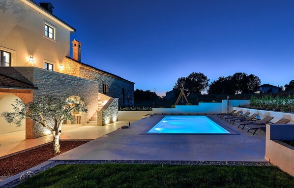 A heated pool
