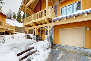 Exterior detail - Stylish ski-in/ski-out townhome near ski lifts/golf with private hot tub (Donnelly)