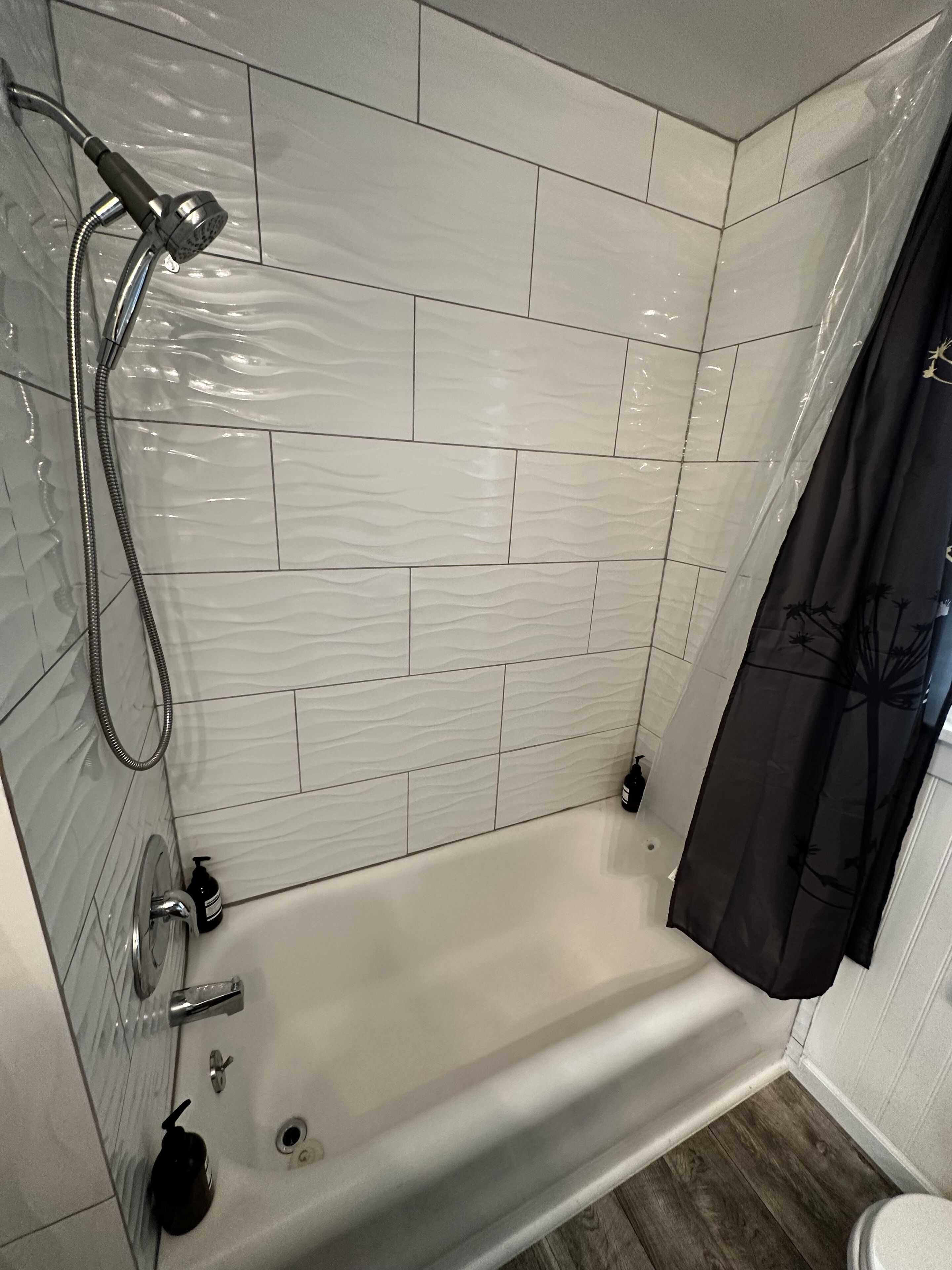 Hair dryer, bathrobes, towels, soap