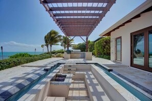 Terrace/patio - Stepping Stone 4 BR East End Luxury Oceanfront (East End)