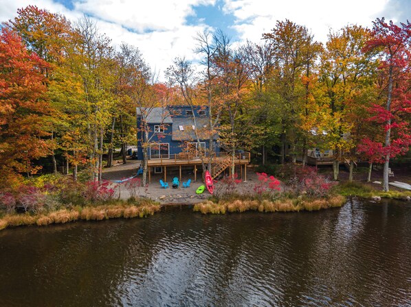 Exterior - Tranquil Shores | Waterfront | Fire Pit | Hammock (Tobyhanna)