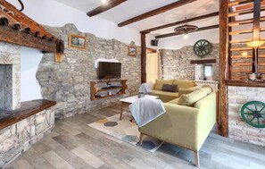 TV, fireplace, DVD player, ping pong