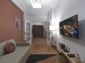 Living room - New Stylish Apartment Near St. George Sq (Athens)