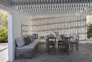 Balcony - Stunning Beachfront 3BR Villa (Paros)