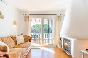 TV, fireplace, DVD player