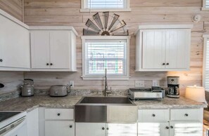 Fridge, microwave, oven, stovetop - Cozy 1BR Tiny Home w/ Pool Access | Free Tix (Flat Rock)