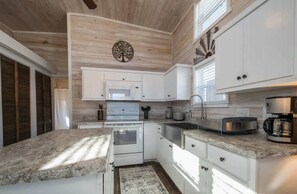 Fridge, microwave, oven, stovetop - Cozy 1BR Tiny Home w/ Pool Access | Free Tix (Flat Rock)