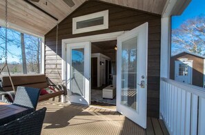 Terrace/patio - Cozy 1BR Tiny Home w/ Pool Access | Free Tix (Flat Rock)