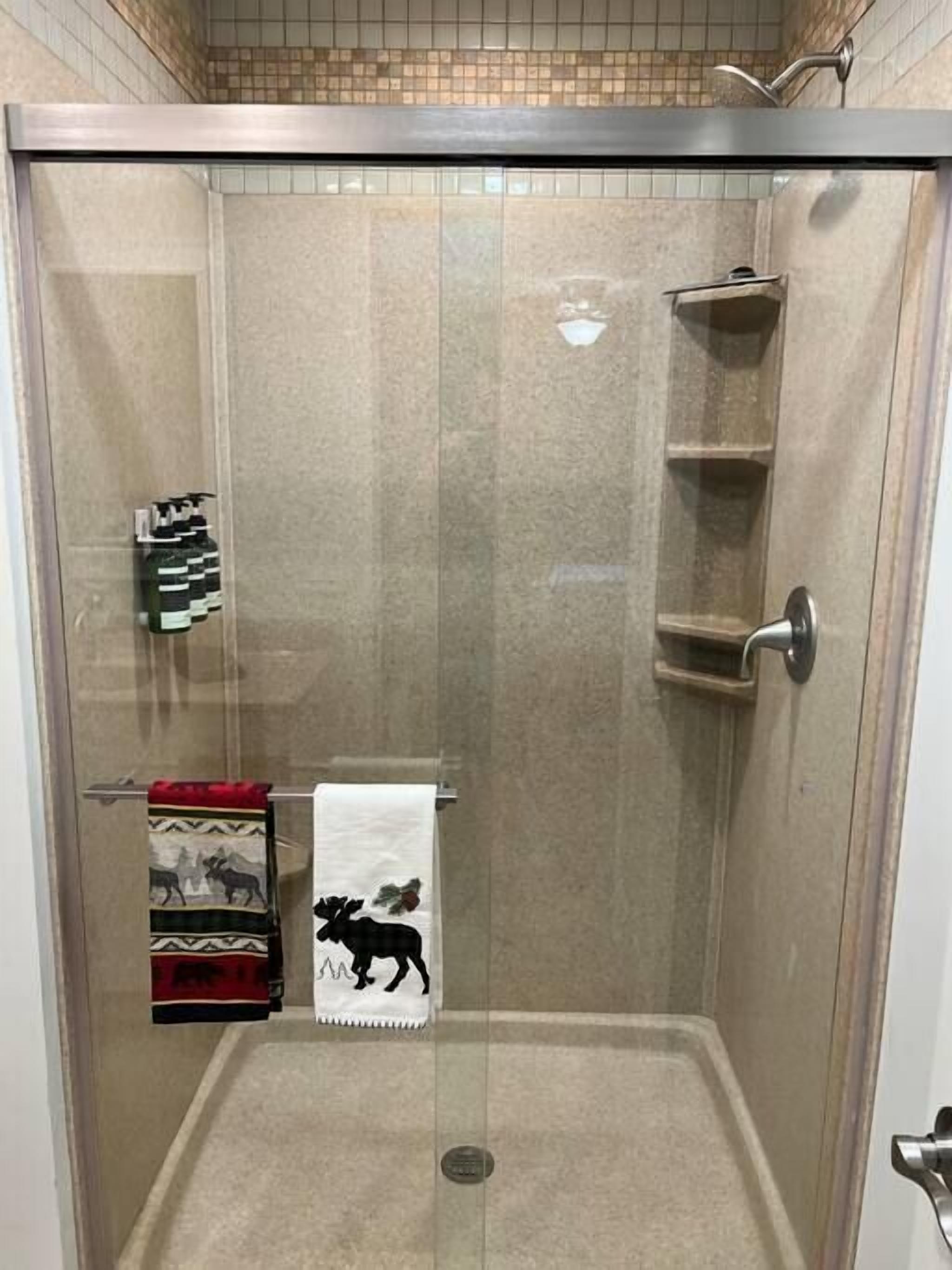 Hair dryer, towels