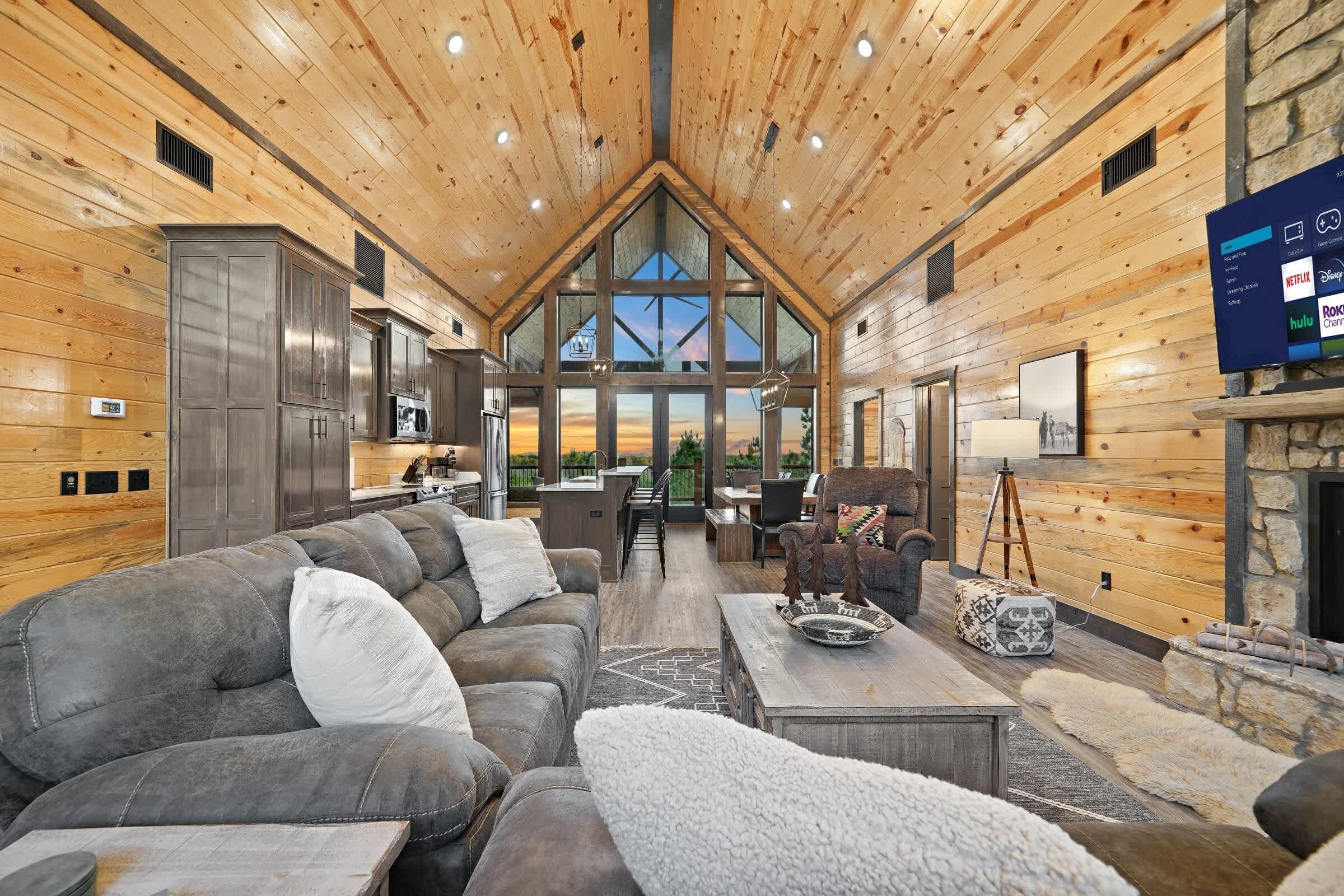 Televisión y chimenea 