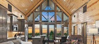 Bright Cabin w/ Spa + Mountain Views, Sleeps 12!