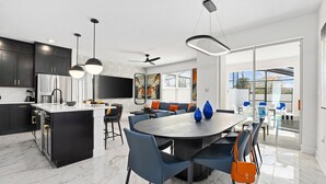 Dining - Harper's Harbor | Tranquil NEW villa w/ PVT pool, luxe BRs, near airport & parks (Orlando)