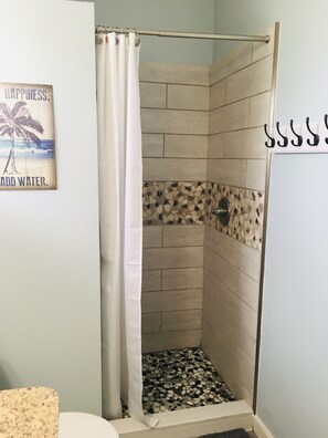 Shower, hair dryer, towels, soap - Sun, Space, Sea! Super Clean 2 BR/2BA Town Home in Cape Canaveral. Monthly Only. (Cape Canaveral)