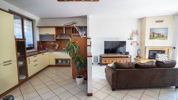 TV connectée, cheminée