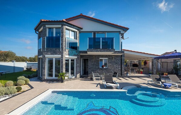 A heated pool