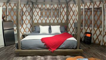 1 makuuhuone, vuodevaatteet