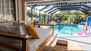 Outdoor pool, a heated pool