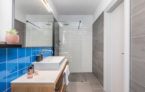 Shower, hair dryer