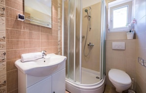 Shower, hair dryer