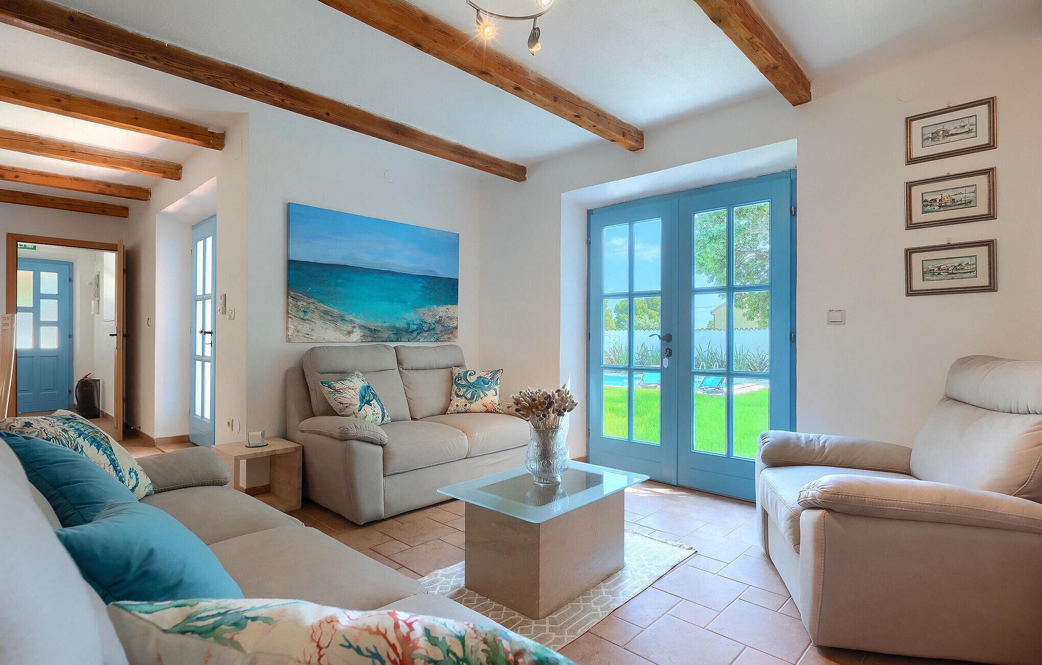 TV, DVD player, stereo