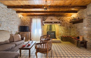 TV, fireplace, DVD player