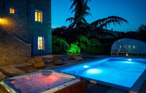 A heated pool