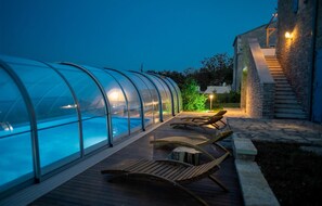 A heated pool