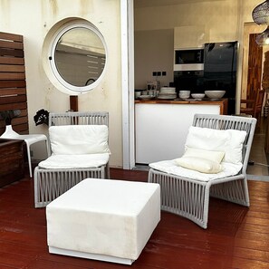 Interior - Apt Corail Noir les Pieds Dans Leau, sur la Plage ! (Saint-François)