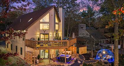 Lakefront - GeoDome, Kayaks, Hot Tub, Fire Pits, Swingset, Game Room, Theater,EV