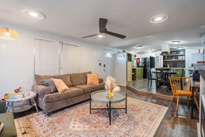 TV, fireplace, table tennis