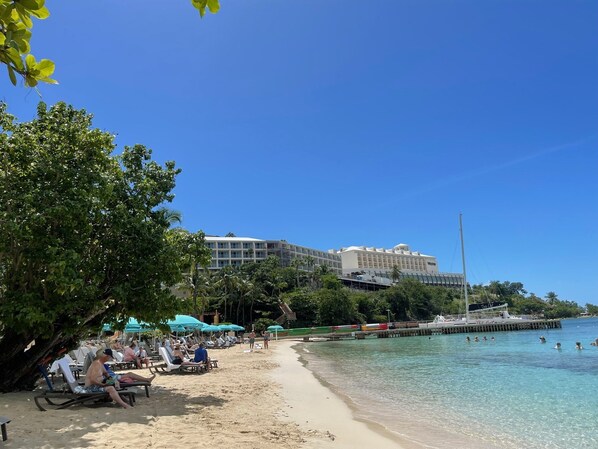 Sun loungers, beach towels