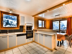 Fridge, microwave, dishwasher