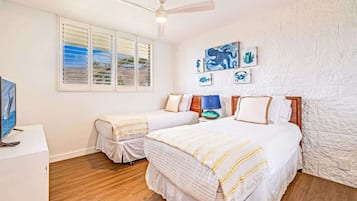 2 bedrooms, iron/ironing board, travel crib, WiFi