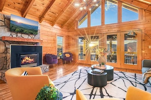 Smart TV, fireplace, table football, ping pong
