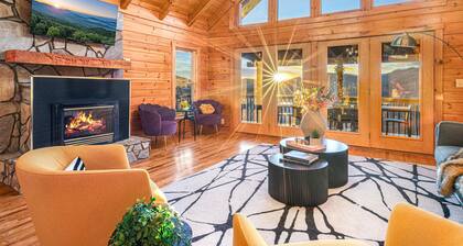 Mountain Views! Hot Tub, Games, Theater, Fire Pit