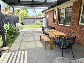 屋外ダイニングエリア