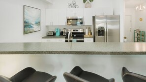 Fridge, microwave, oven, stovetop - 5 Star, Amazing Location, Heated Pool, Dtown Cape (Cape Coral)