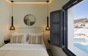 Egyptian cotton sheets, premium bedding, memory foam beds - Lerion Luxury Villas (Santorini)