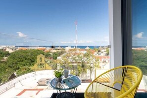 Exclusive Studio, 1 King Bed, Private Pool, Ocean View | Balcony - Apartments near 5th Avenue with Rooftop Ocean View (Playa del Carmen)