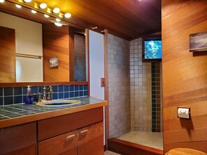 Douche, serviettes fournies