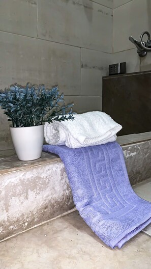 Douche, articles de toilette gratuits, sĂšche-cheveux